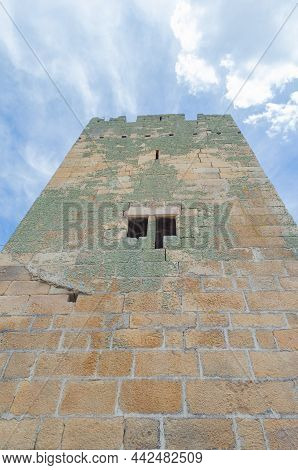 Medieval Castle Romanesque Style In Longroiva, Portugal. Archeolgy And Architecture Concept.