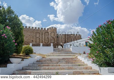 Castle Walls Of The Medieval Town Of Estremoz, Portugal. Evora District.