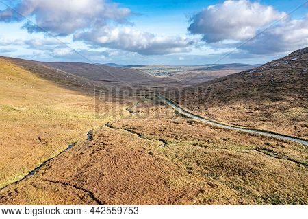 Flying Above The R254 Next To Glenveagh National Park - County Donegal, Ireland.