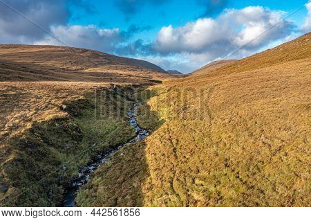 Beatiful Stream Flowing From The Mountains Surrounding Glenveagh National Park - County Donegal, Ire