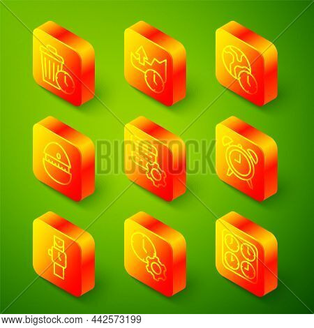 Set Line Waste Of Time, Stocks Market Growth Graphs, World, Kitchen Timer, Calendar Settings, Alarm 