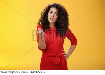 Girl Being Pissed Off Arguing Ad Complaining Making Italian What Do You Want Gesture Looking Bothere