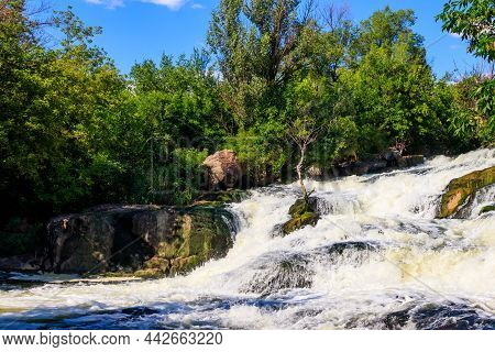 Waterfall On The Inhulets River In Kryvyi Rih, Ukraine