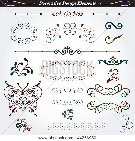 Kolekce prvků dekorativní design 3