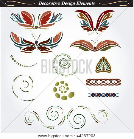 Kolekce prvků dekorativní design 12