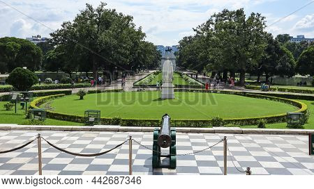 The View Of Park Victoria Memorial Hall, Kolkata, West Bengal, India.