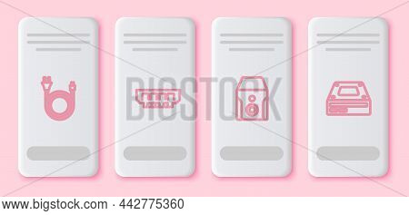Set Line Electric Plug, Ram, Random Access Memory, Uninterruptible Power Supply And Optical Disc Dri