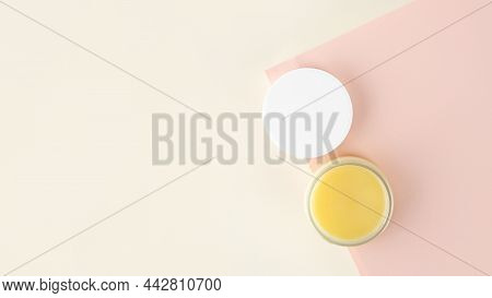 An Open Jar With Lanolin, A Grease From Sheep Wool. Acts As A Skin Ointment, Water-proofing Wax, And