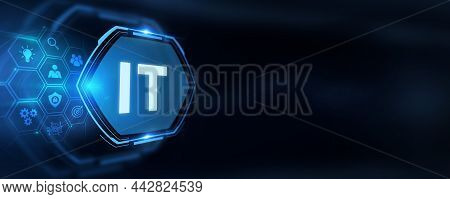 It Consultant Presenting Tag Cloud About Information Technology 3d Illustration
