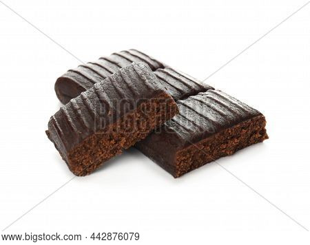 Pieces Of Hematogen Bar On White Background