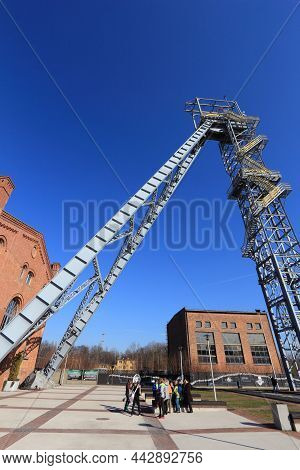 Siemianowice Slaskie, Poland - March 9, 2015: Industrial Heritage Park In Siemianowice Slaskie, Pola