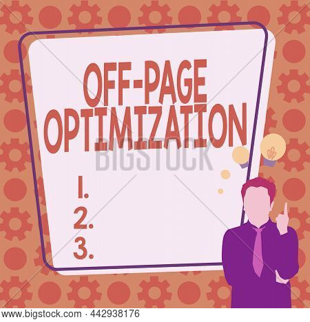 Hand Writing Sign Off Page Optimization. Business Overview Website External Process Promotional Meth