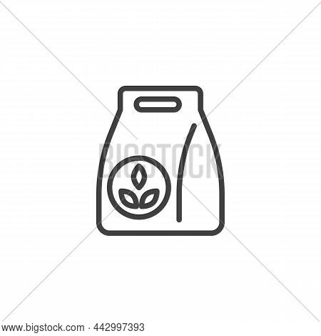 Seed Packet Line Icon. Linear Style Sign For Mobile Concept And Web Design. Seed Plant Pack Outline 