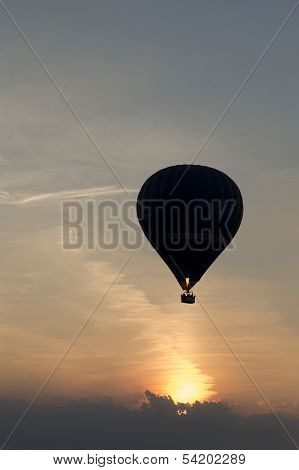 A hot air balloon ride over the Frisian Lakes in the Netherlands