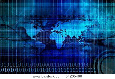 Online Security Internet Concept as a Background