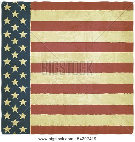 Vintage background with stripes and stars