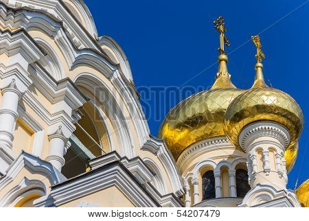 Detail Of The Aleksandr Nevsky Cathedral In Yalta