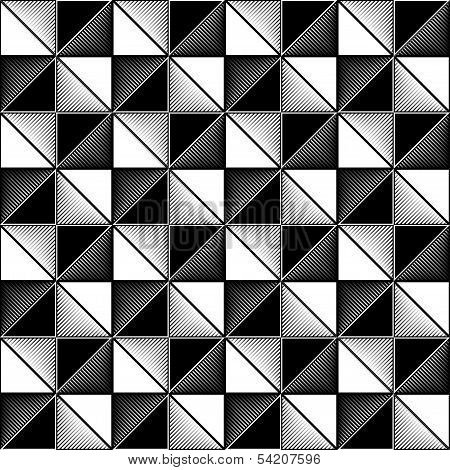 Black and white seamless geometric pattern