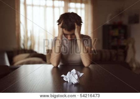 Grief-stricken Young Woman