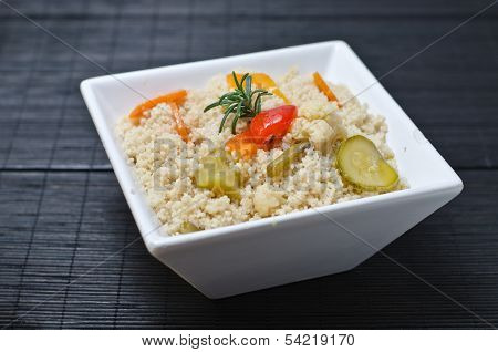 Cous Cous, Amaranth Or Birdseed With Vegetables