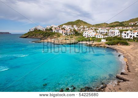 Fornells in Menorca Cala Tirant beach at Balearic Islands of Spain