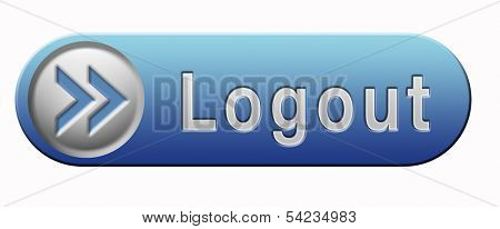 logout button or user or member logout banner