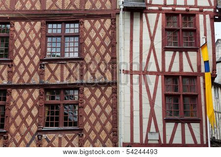 Half-timbered house in Tours Loire Valley France
