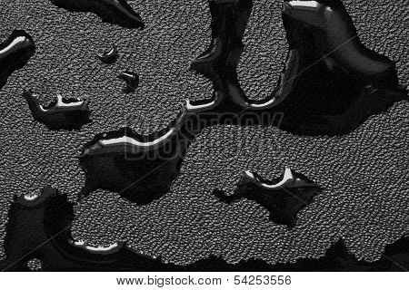 Oil Slicks On Black Leather Fabric