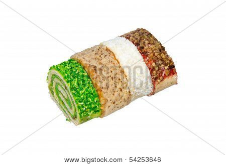 Multicolored roll