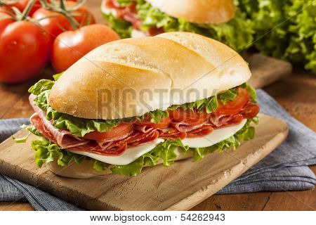 Homemade Italian Sub Sandwich