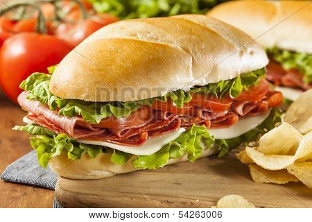Homemade Italian Sub Sandwich