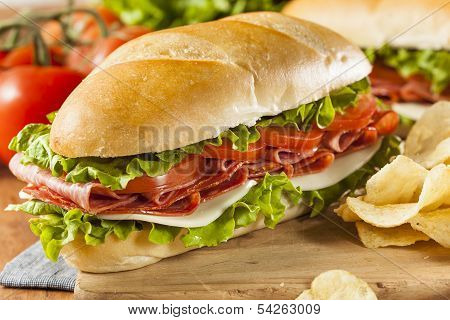 Homemade Italian Sub Sandwich
