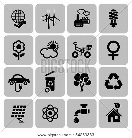 Set Of Ecology Icons
