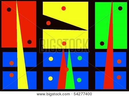 bright abstract painting an associative