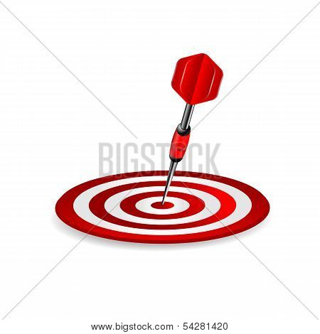 Darts.target Of Red Color And Dart Isolated On A White Background.vector