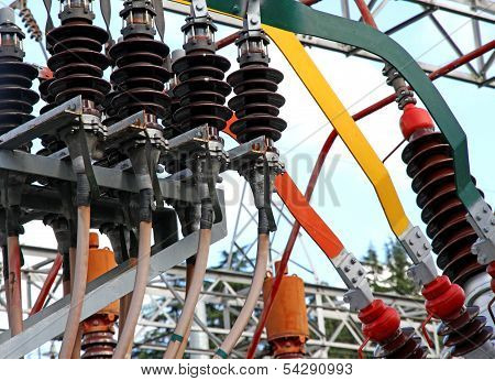 Detail Of A Transformer At A Power Plant