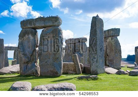 Stonehenge Prehistoric Monument Near Salisbury, Wiltshire, England, Uk