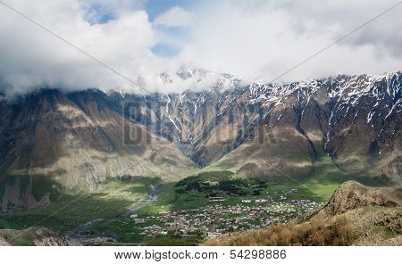 View of Stepantsminda ( Kazbegi ) village