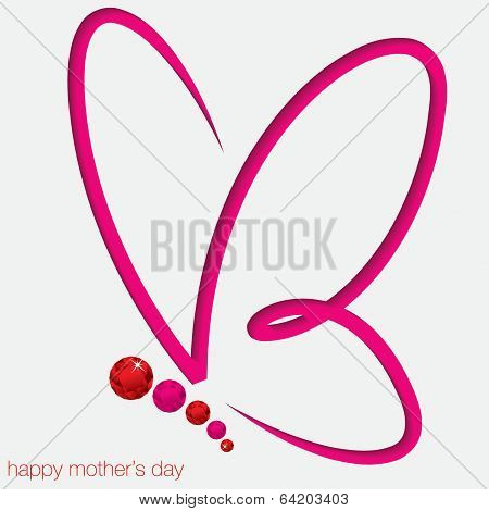 Cut Out Butterfly Card With Gems In Vector Format.