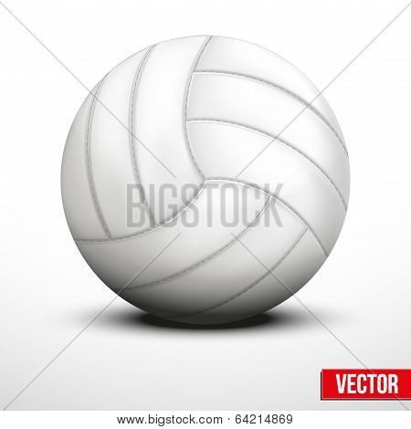 Volleyball in traditional one color on white background