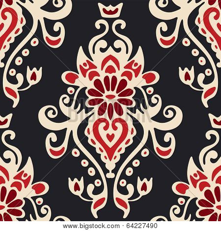 Luxury Damask seamles tiled motif vector pattern