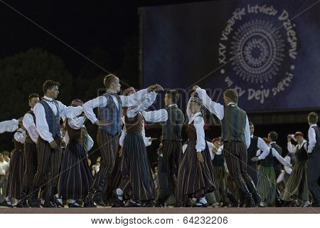 RIGA, LATVIA - July 4, 2013: The Latvian National Song and Dance Festival