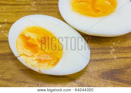 Two Halves Of A Boiled Egg