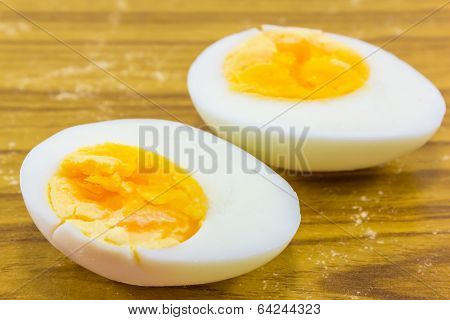 Two Halves Of A Boiled Egg