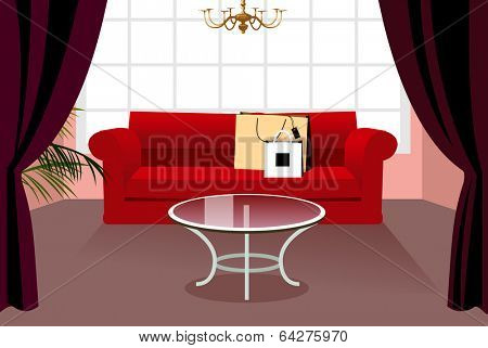 vector interior illustration background