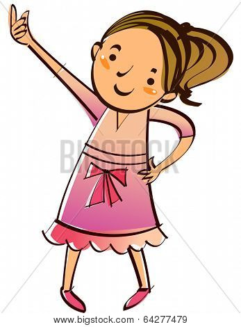 woman handsup