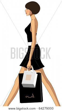 fashionable city woman