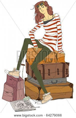 young trendy woman