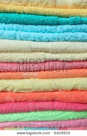 Stacked Colorful Towels