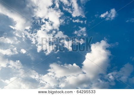 White Clouds In The Blue Sky